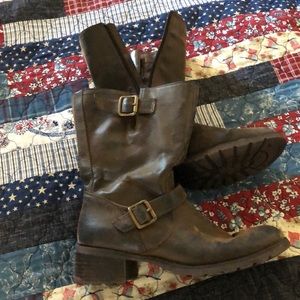 Distressed Motorcycle Boots